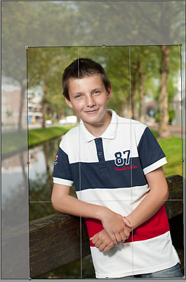 schoolfoto nabewerking: uitsnede